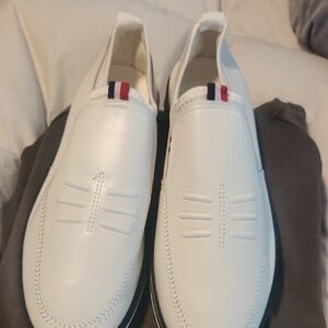 White Slip-On Men's Shoes
